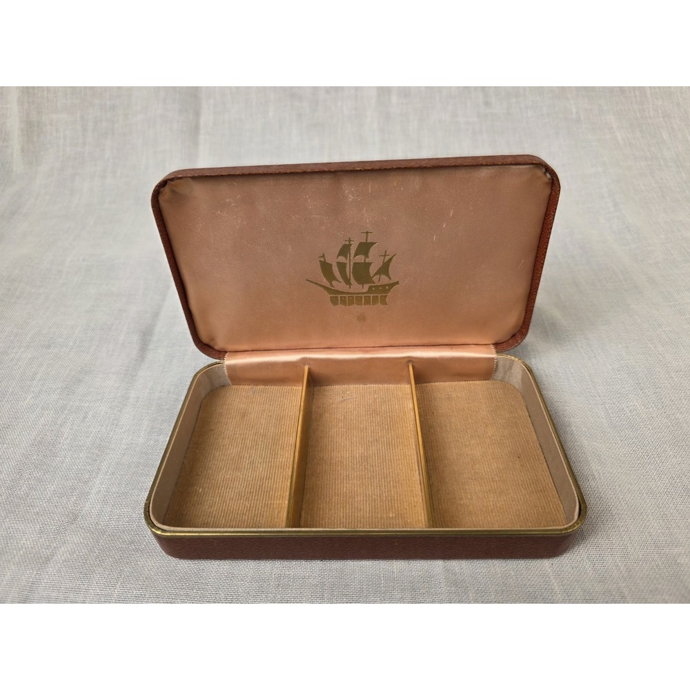 Vintage 3 Compartment Jewelry Box by Farrington Genuine Texol Travel MCM 60s